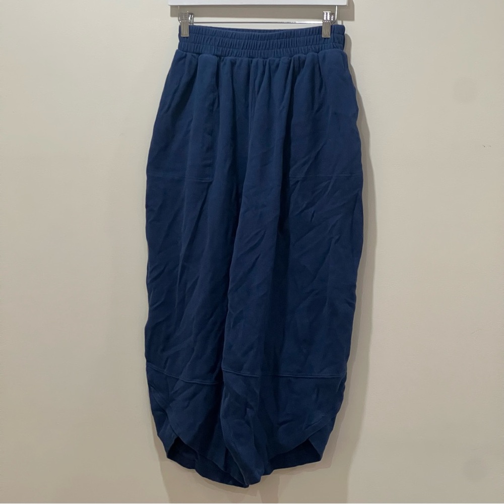 Free People Wide Leg Pants in Navy Blue